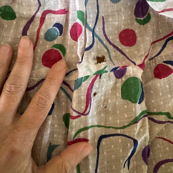 40s VTG Confetti Novelty Print Dress - Picture 12 of 12